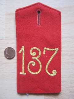 Schulterklappe Infanterie 137 Metz Hagenau Elsaß Lothringen Frankreich Straßburg