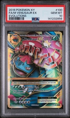 PSA 10 FA/M VENUSAUR EX EVOLUTIONS POKEMON XY EVOLUTIONS 2016 100 PSA 10