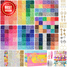 30,000 Clay Beads Bracelet Making Kit 168 Colors Preppy Jewelry Crafts US
