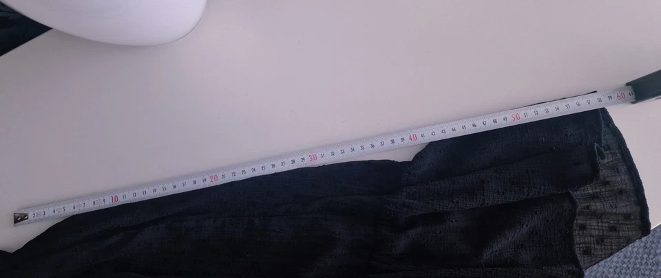 *WIE NEU* Zara Kleid schwarz Rüschen Volants Büro Raffung Gr. XL - Bild 4 von 4