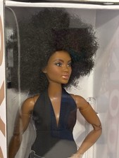 Barbie Signature Looks Model #2 Fashion Doll Black Curly Hair Outfit Collectible