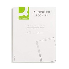 Q-Connect Punched Pocket A4 50 micron