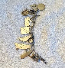 Sterling Silver 925 Signed Charm Cable Chain ...