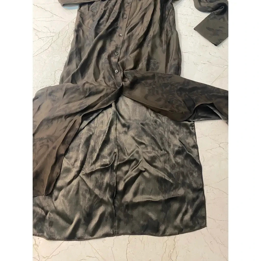 Massimo Dutti studio shirt silk dress long sleeves ultra rare!!! image 7