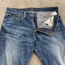 Lucky Brand Jeans Mens 36x33 Blue Medium Wash 121 Slim Straight Leg Fit Modern