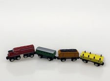 2003 Geoffrey Train Construction Express 1234 Red Wooden Cargo Car Coal Toy