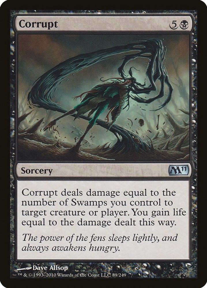 2010 Magic: The Gathering: Magic 2011 (M11) - Corrupt (#89, U, Near Mint) NM