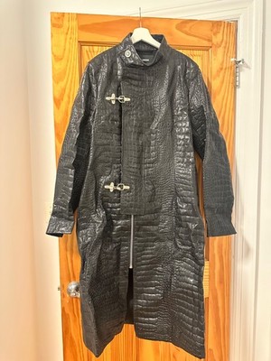 Raf Simons ss18 Modello Fireman Buckle Coat in black *RARE*