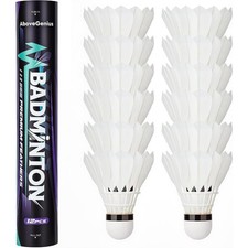 Goose Feather Badminton Shuttlecocks, 6/12 Pack Birdies  Badminton