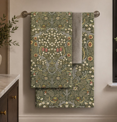 William Morris Blackthorn Vintage Floral Decorative Bath Towels 2, Arts & Crafts