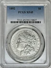 1892 MORGAN SILVER DOLLAR PCGS XF45