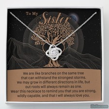 Sister Roots Necklace Gift Birthday Christmas Jewelry Love Keepsake