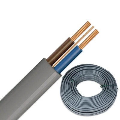 DOPPEL- UND ERDKABEL BELEUCHTUNGSSTECKDOSE KABEL VERKABELUNG T&E GRAU 1,5mm 2,5mm 6mm 10mm