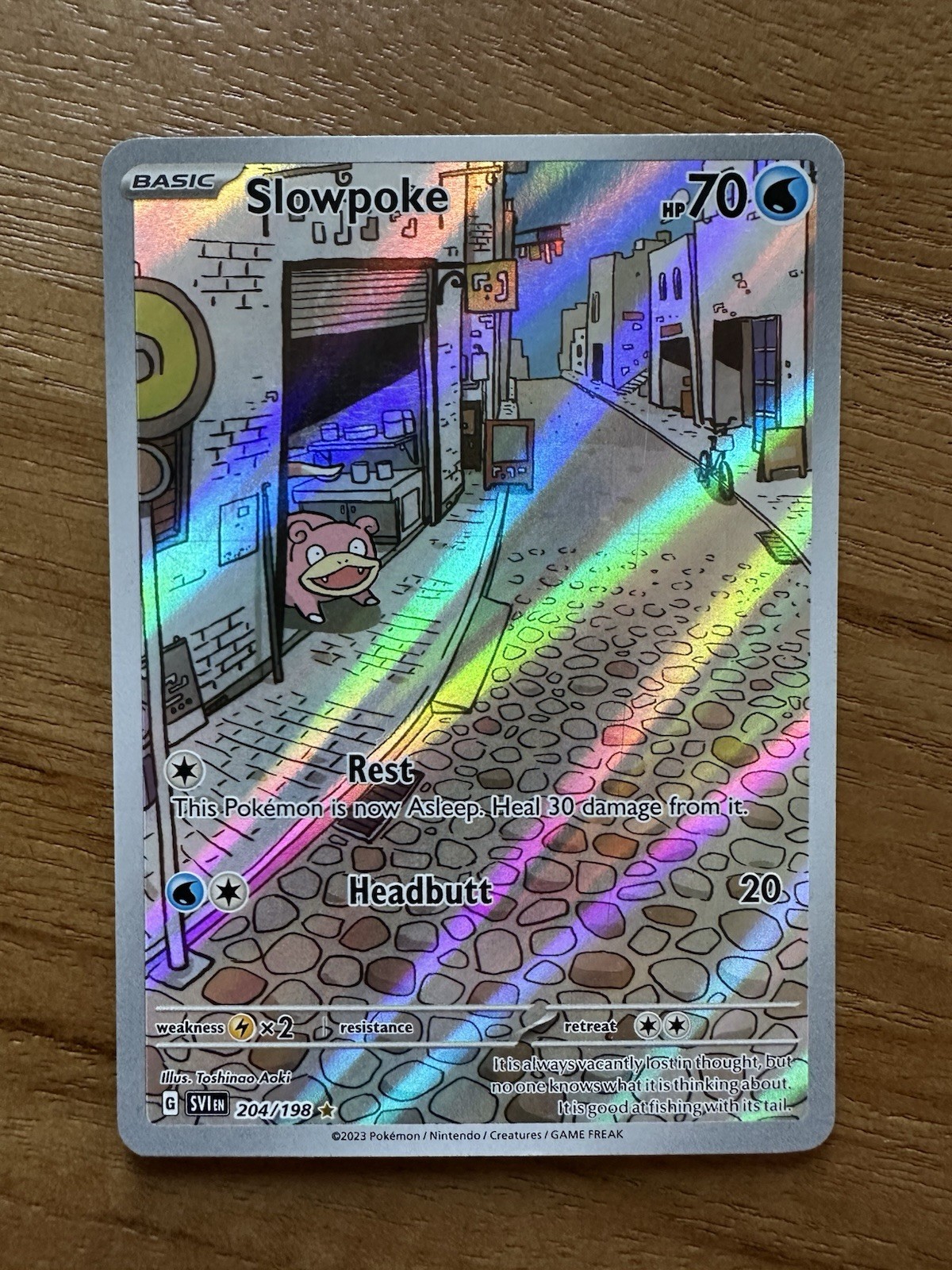 Mint Condition Pokémon TCG Slowpoke Illustration Rare SV01 Holo Card