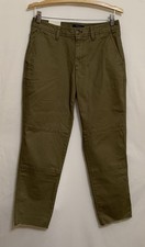 Banana Republic Sz 2 Mid Rise Slim Ankle Fray Chino Pants Olive Green NWT 80