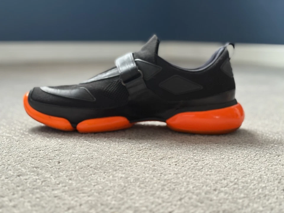 Tenis Prada Cloudburst Logo Negro/Naranja Para Hombre Talla 11/EE. UU. GRAN REGALO NAVIDEÑO Foto 4 de 4