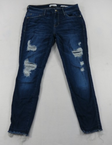 Guess Sexy Curve Distressed Dark Wash Skinny Jeans Size 29