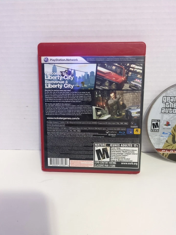 Grand Theft Auto IV GTA 4 Sony PlayStation 3 2008 PS3 Tested Greatest Hits Label - Image 2 of 3