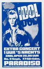 Billy Idol Early 1980's Paradiso Framed Concert Poster