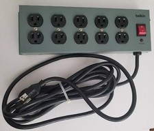 Belkin F9D1000-15 Metal Case Surge Protector 10 Outlets 1800W Cable 15ft