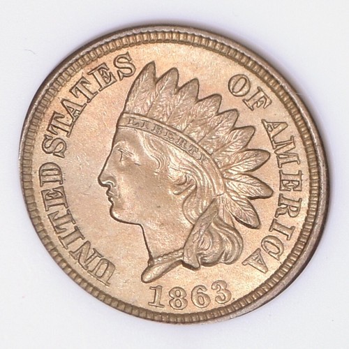 1863 Indian Cent - ANACS MS62 (#59470-L) - Picture 7 of 12