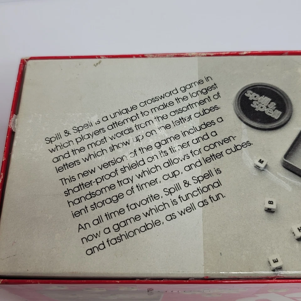 Vintage 1972 Spill & Spell Parker Brothers 15 Cube Crossword Game Boggle Puzzle - Image 3 of 4