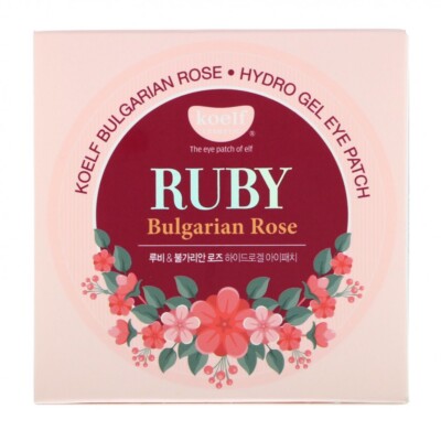 Petitfee Hydrogel Augenpads Rubin Bulgarische Rose, 60 Stück