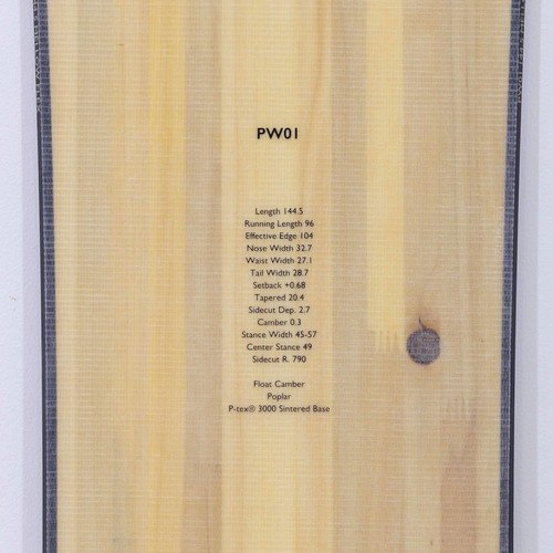 Tabla en polvo de snowboard SEPPA Shapes PW01 144,5 cm suave flexible natural - unisex - Imagen 11 de 12