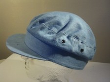 Kapitän Schaffner Mütze Gr. 55 Jeans blau marine Cap Original Vintage