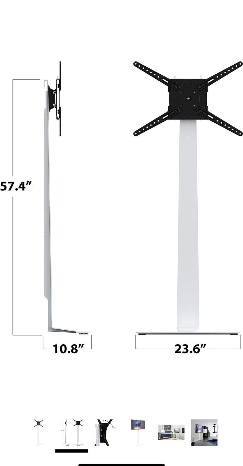 AVF FL601LT Against the wall Standing TV Mount with Tilt for up to 80