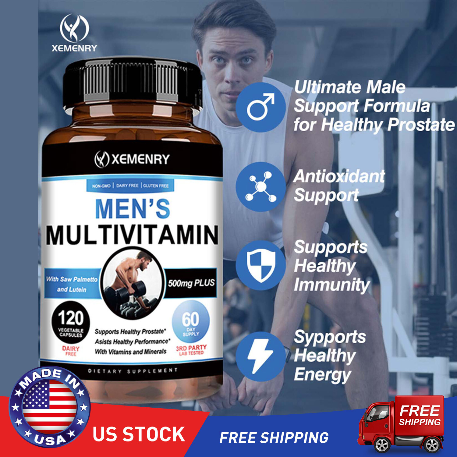 Men's Multivitamin -Heart Health,Support Men's Prostate and Urinary Tract Health