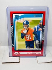 2024 Panini Donruss Rated Rookie DEVAUGHN VELE Red Press Proof RC #395 Broncos