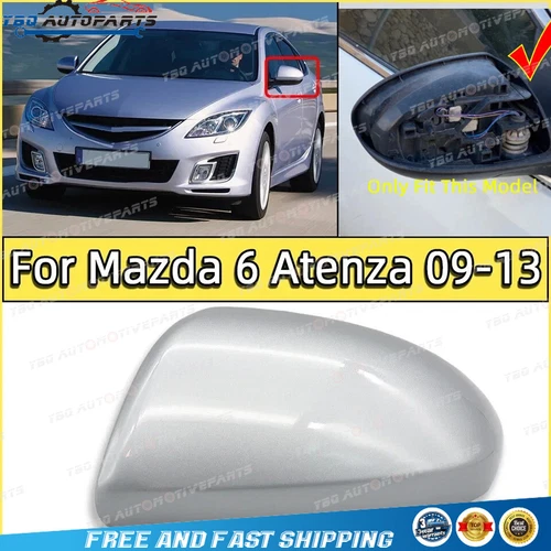 SILVER Driver for Mazda 6 Atenza GH 2009 2010 2011 2012 2013 Side Mirror Cover