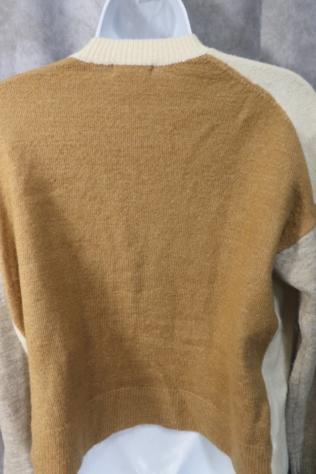 Cárdigan para mujer Mystree manga larga 3 botones marfil, gris, marrón talla pequeña Foto 3 de 4