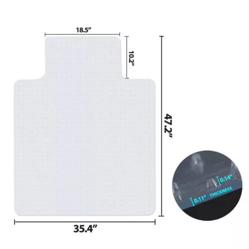 Office Chair Mat Hard Floors/Carpet Floor Protector Home Office Desk Chair Mat - Picture 28 of 34