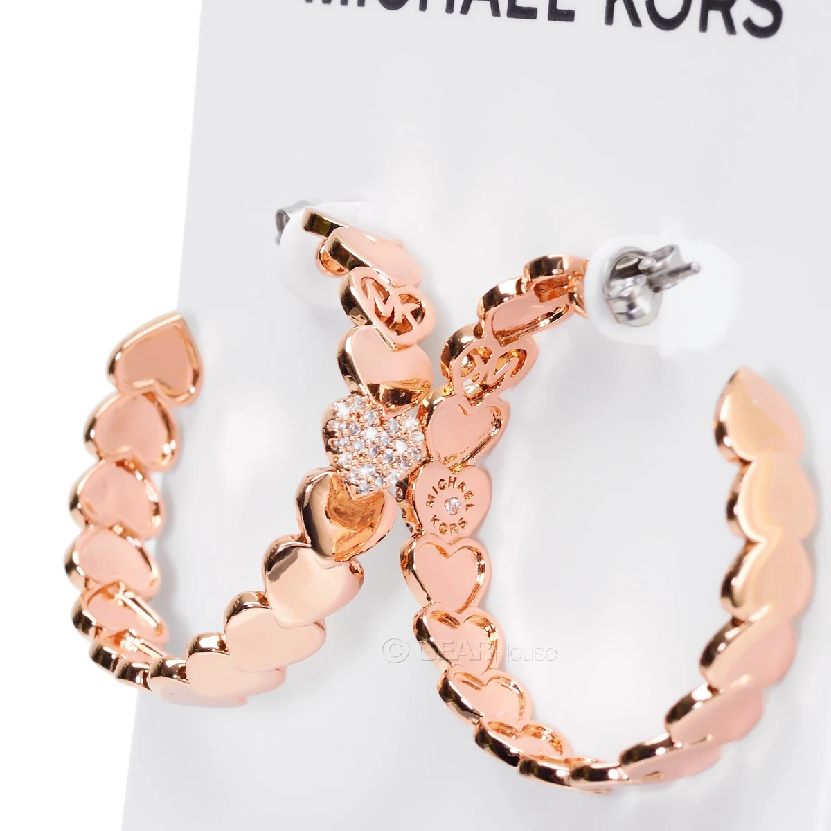 Michael kors heart hoop earrings Clearance