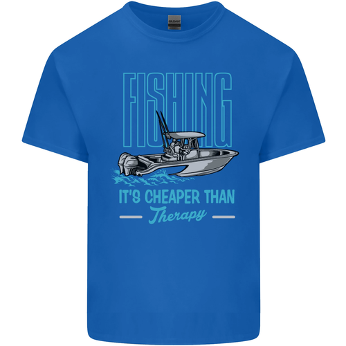 Fischen Sein Cheaper Than Therapie Fischer Kinder T-shirt Jungen Mädchen - Picture 27 of 72