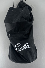 Spalding Sports Ball Bag Large Black Shoulder Strap Drawstring Soccer Basketball