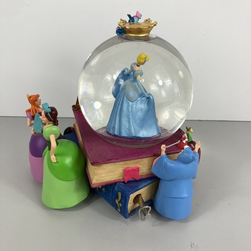 Disney Cinderella Musical Snow Globe Books A Dream Is A Wish Your Heart Makes - Picture 6 of 24