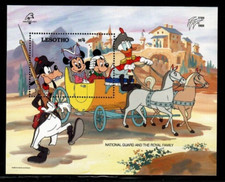 Lesotho 1989 - Disney National Guard - Souvenir Stamp Sheet - Scott #718