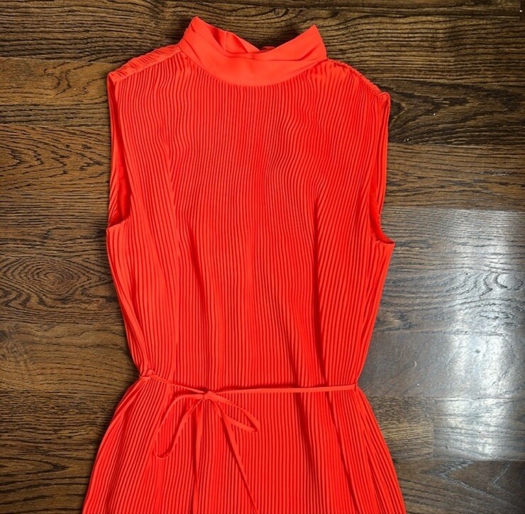 Milly Pleated Midi Dress Size 2