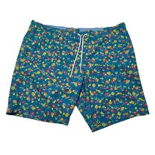 Bonobos Riviera Recycled Swim Trunks Men  s L Mesh Lined Drawstring Floral Surf