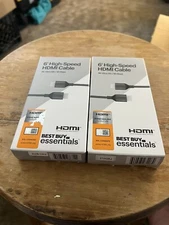 Two 6ft. High Speed HDMI Cables By Best Buy Essentials