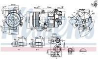 890420 Nissens Kompressor, Klimaanlage FüR CitroËN,Ds,Peugeot