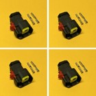 Plug set x 4 for EV6 USCAR Fuel Injector Bosch 2 pin quick release connector 