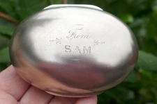 Antique R. Wallace & Sons Sterling Silver Oval Shaped Box - Model Number 10