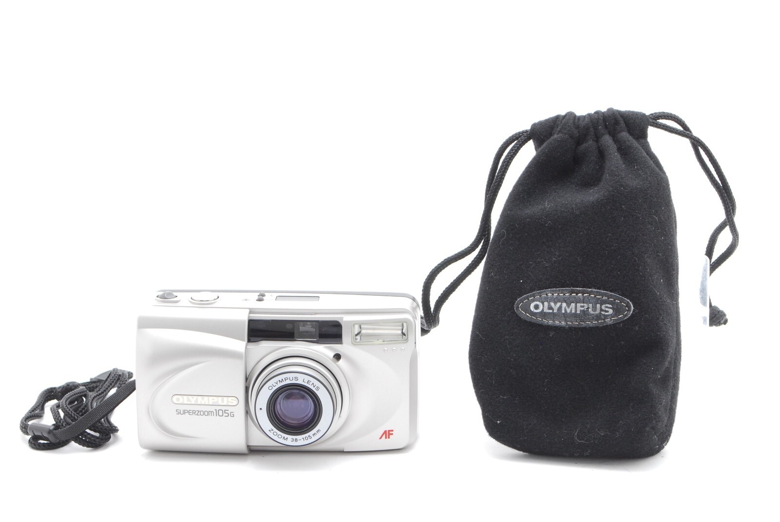 【MINT w/case】 Olympus Superzoom 105G Point & Shoot 35mm Film Camera