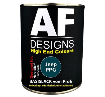 250ML Autolack für Jeep PPG Dark Spruce Metallic Basislack spritzfertig