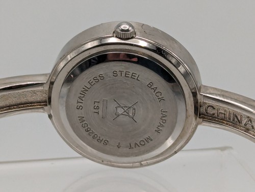 Ladies Quartz Bracelet Watch Silver Tone with Floating Crytals New Battery - Imagen 7 de 9