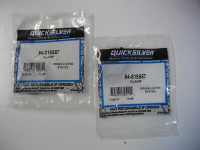 Mercury Marine Quicksilver MerCruiser 54-818557 Clamp OEM Alpha Bravo pk of 2 ea